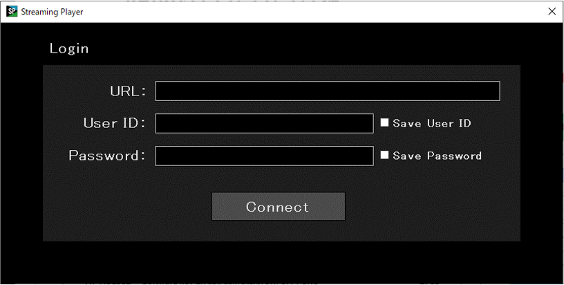 2 ［URL］、［User ID］、［Password］を入力する