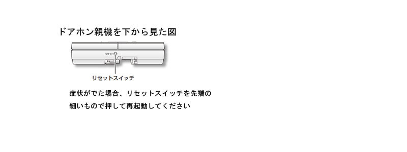 写真：ドアホン親機を下から見た図