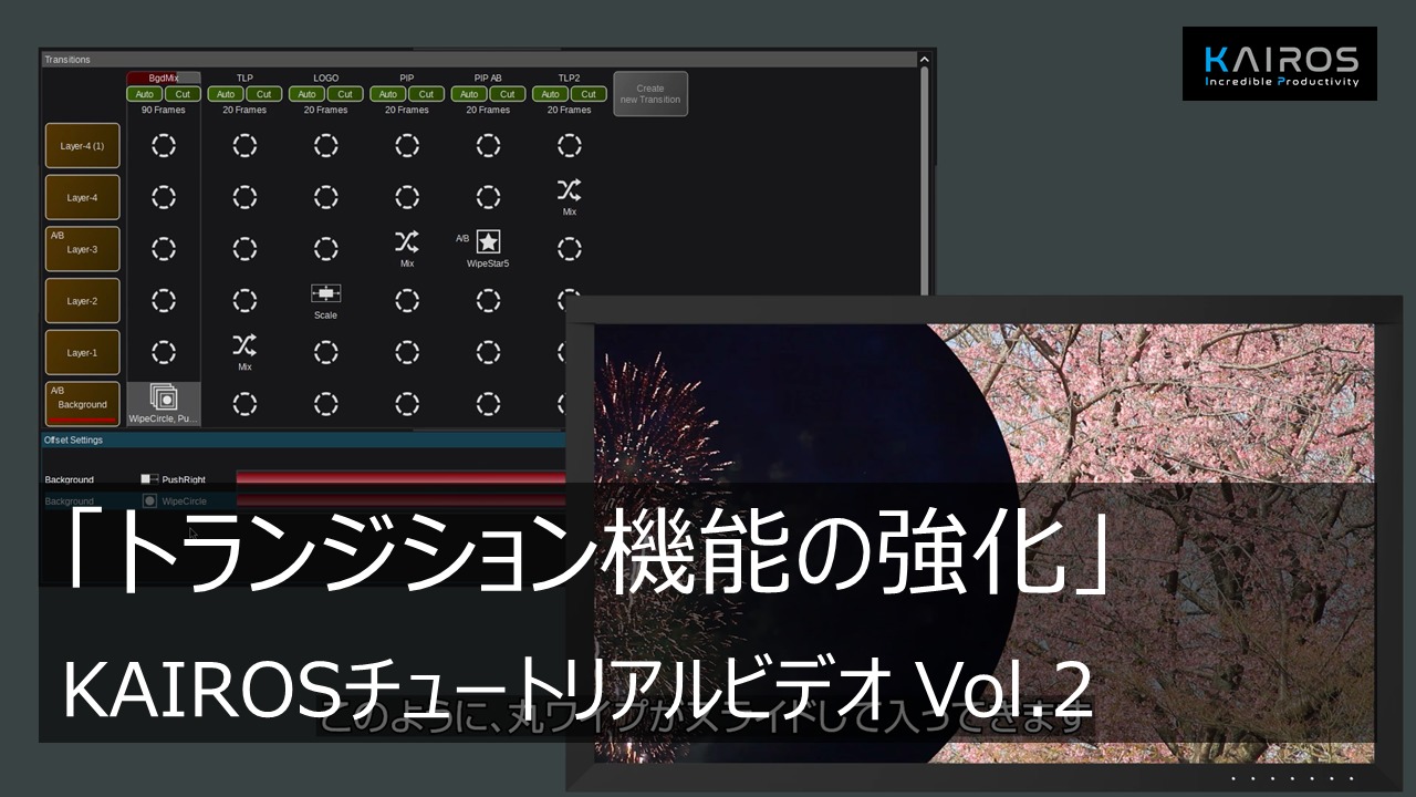 「トランジション機能の強化」 - KAIROSチュートリアルビデオ Vol.2 -