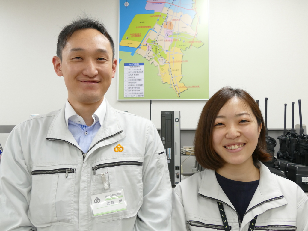 写真:東海市総務部防災危機管理課 佐藤様(左) 伊藤様(右)