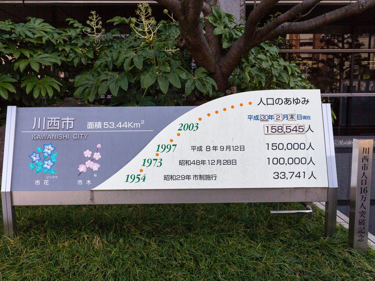 写真:約16万の人口を有する川西市