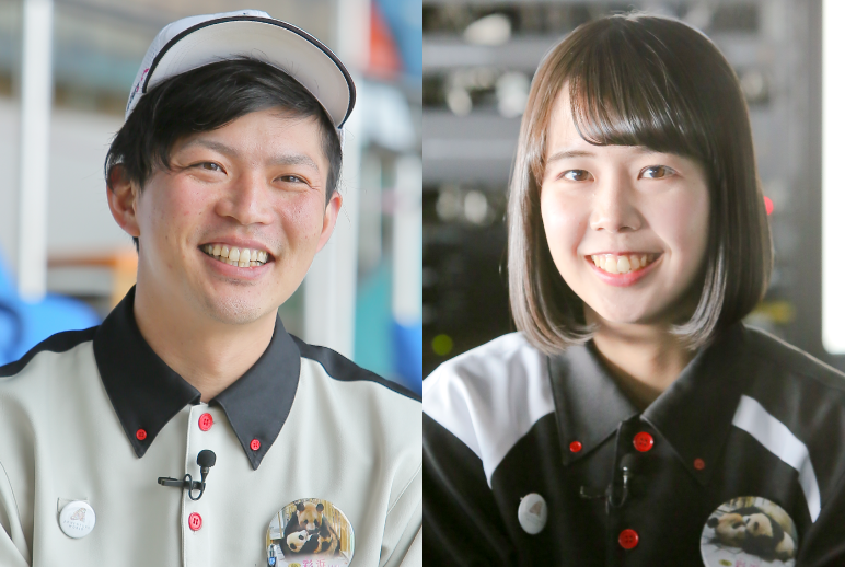 写真:株式会社 アワーズ 白浜事業所 運営部 業務課 中野 翔太 様( 写真左) 清水 舞佳 様( 写真右)