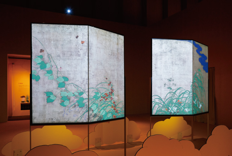 写真:夏秋草図屏風