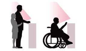 高身長~低身長、車いすでも認証OK
