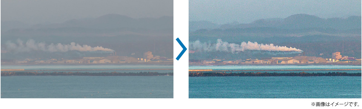 霧除去(Haze Reduction)機能を搭載