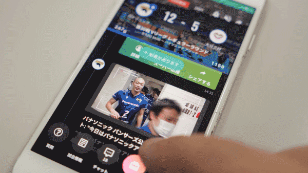 写真:配信と連動したアプリで選手の素顔も公開