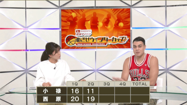 写真:ハーフタイム中にスタジオの映像を流すなど、より多様なコンテンツをLIVE配信