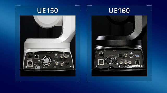 UE150からのアップデートとして背面端子を増やしました。