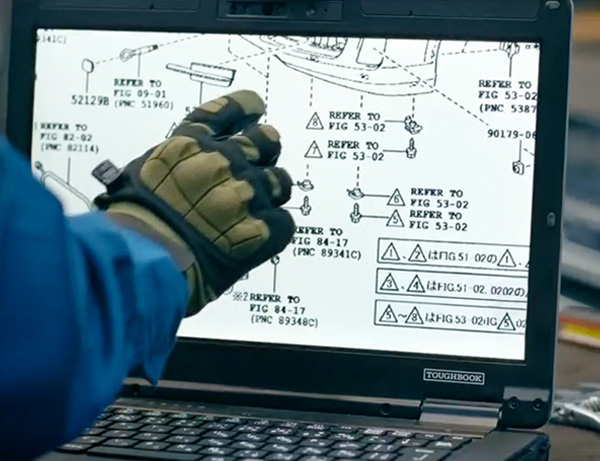 タフブックを手袋で操作