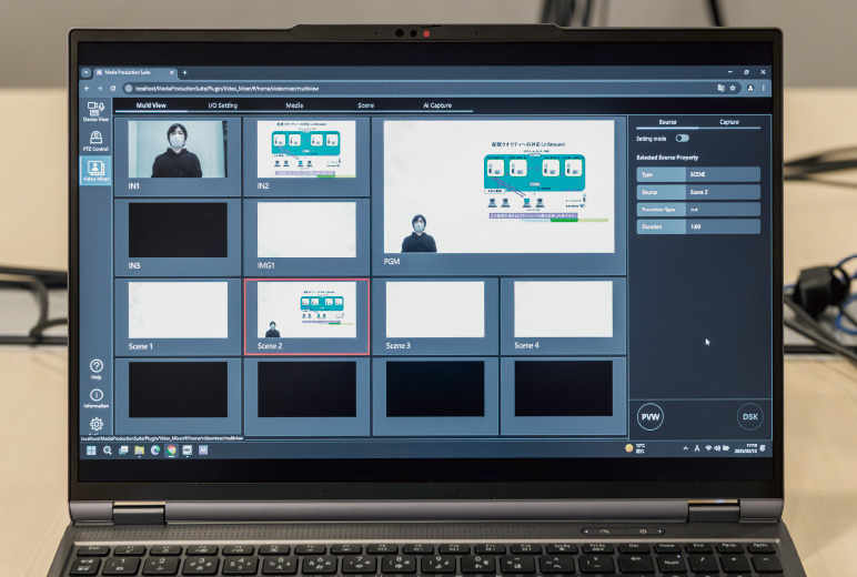 写真:Video MixerのMulti View画面