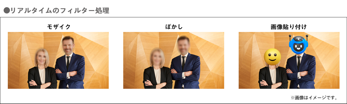 AI Effect Filterではリアルタイムのフィルター処理が可能