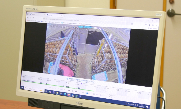 写真：動体検知により、動きがあった箇所を効率的に確認