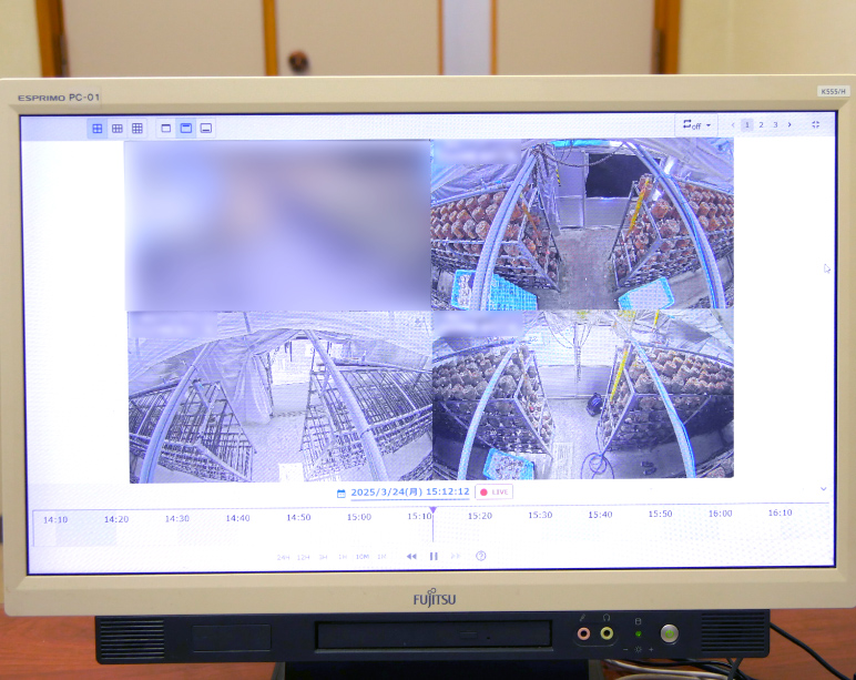 写真：複数台のカメラ映像も1画面でまとめて確認