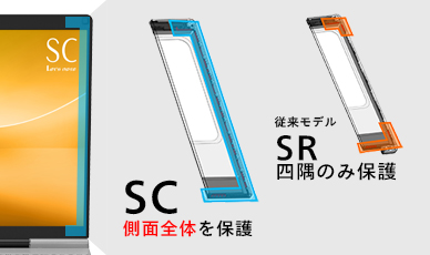 液晶モジュールの側面全体を保護