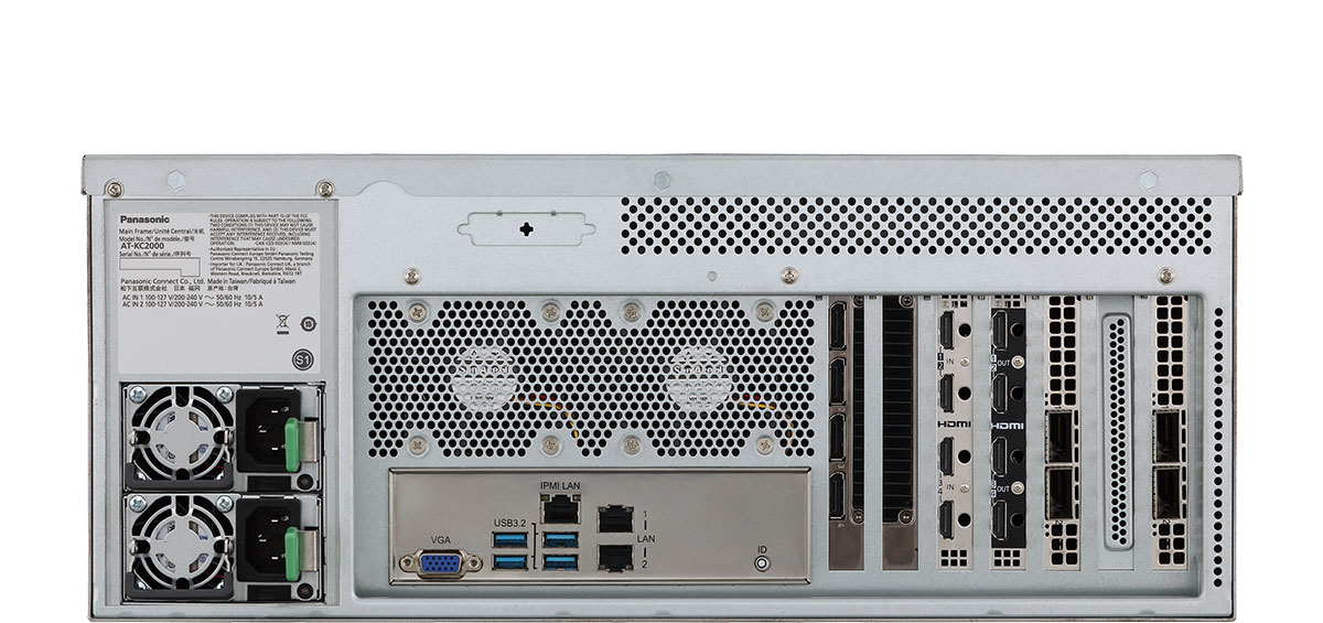 AT-KC2000TS1 HDMI入出力ボード付き背面図