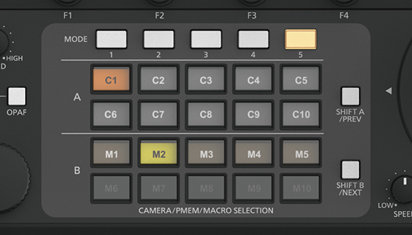 AW-RP200GJの操作部の画像