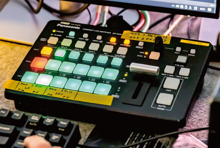 NDI®αチャンネルを使用したテロップ出しにAV-HSW10が活躍