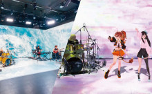 写真：バーチャルタレントと現実のスタジオのコ ラボレーション